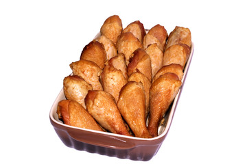 Pieces of fried chicken