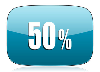 50 percent icon sale sign