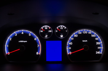 Modern car dashboard detail.