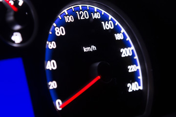 Modern car dashboard detail.