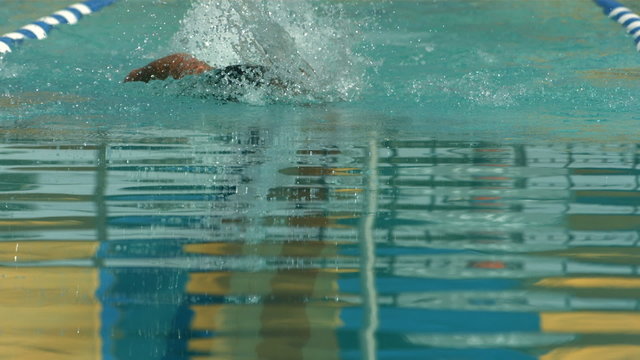 Swimmer doing freestyle stroke
