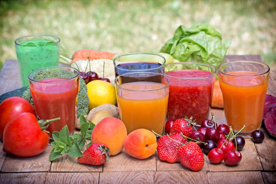 Healthy drinks freshly squeezed