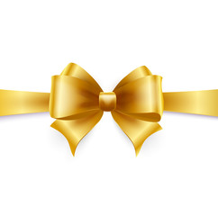 Golden bow. Vector illustration
