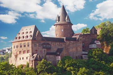 Burg Stahleck &uuml;ber dem Rhein