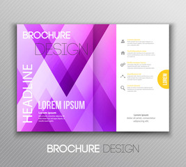 Abstract template brochure design with geometric background