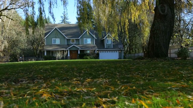 Family Home Exterior In Fall