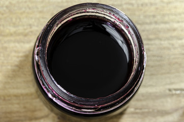 Small jar of blackberry honey.