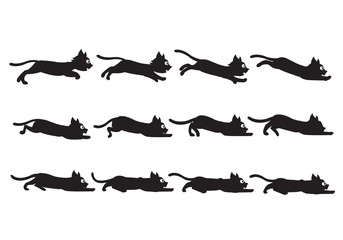 Black Cat Sliding Sprite