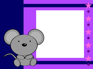 cute baby mouse background in vector format