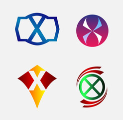 Set of Decorative Letter x - Icons Logo and Elements
