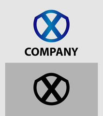 Vector illustration icon set of letter X
