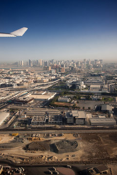 Aerial view of apartment houses in Dubai city (United Arab Emira