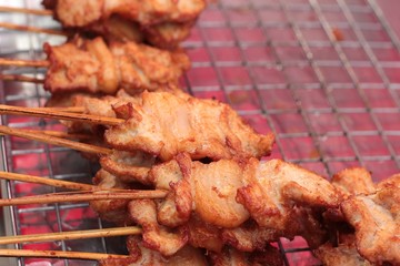 Bar-B-Q pork at the market