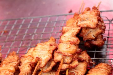 Bar-B-Q pork at the market