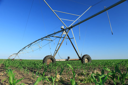 Crop Irrigation Using The Center Pivot Sprinkler System