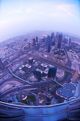 Naklejka na ściany i meble Dubai night skylin