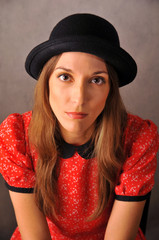 Portret in bowler hat