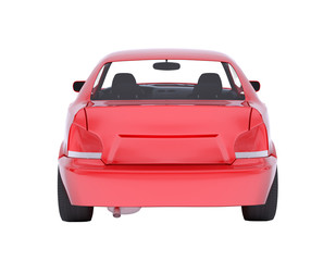 Image of red car on white