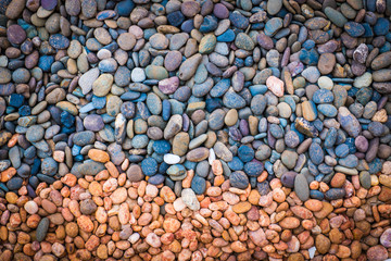 Stone background blue orange