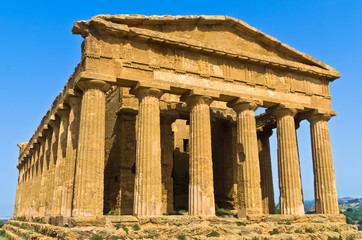 Obraz premium Temple of Concordia at Agrigento Valley of the Temple, Sicily