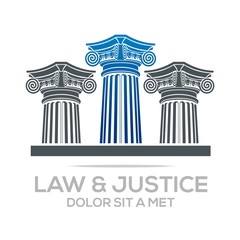 Logo Vector Law Building and Justice