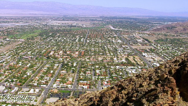 Aerial shot of Palm Springs California