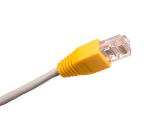 Computer cable on white