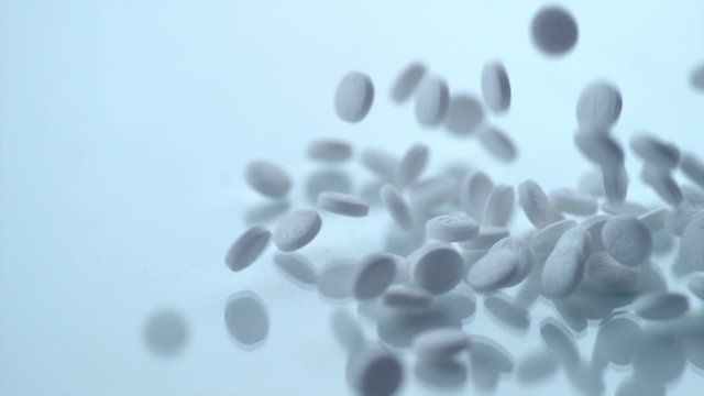 Asprin falling in slow motion