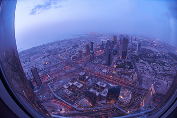 Fototapeta na wymiar Dubai night skylin