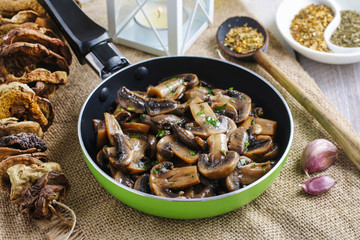 Roasted mushrooms