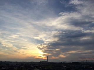 Naklejka premium 大和平野朝陽⑶