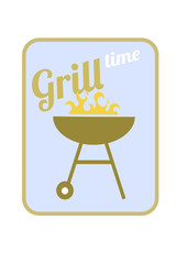 Grill time - vector illustration