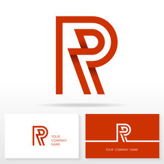 Letter R logo icon design template elements