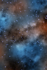 Milky way stars. Digital illustration.