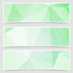 Green crystal pattern dot header set layout
