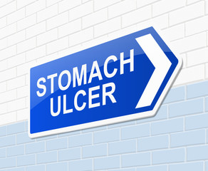 Stomach ulcer concept.