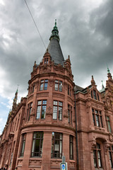 Fototapeta na wymiar Rain Clouds Over Heidelberg University Library