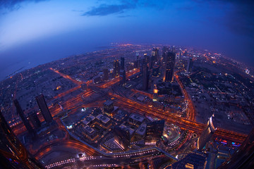 Obraz premium Dubai night skylin