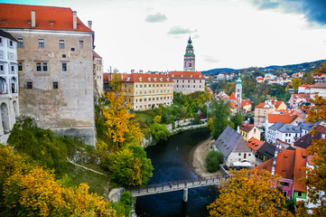 Fototapeta na wymiar View on Castle in Cesky Krumlov