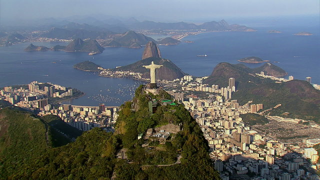 Cineflex aerial shot of Rio de Janeiro, Brazil