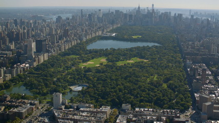 Aerial shot of Central Park, New York City