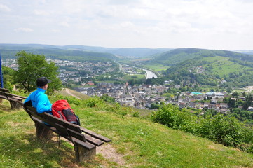Blick vom Warsberg auf Saarburg