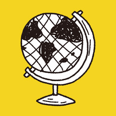 Obraz premium doodle globe