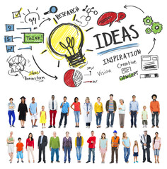 Obraz na płótnie Canvas Ideas Innovation Creativity Knowledge Inspiration Vision Concept