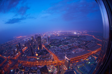 Dubai night skylin