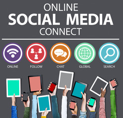 Online Social Media Connect Network Internet Concept
