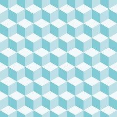 Cubes 3d pattern background. Retro vector pattern.