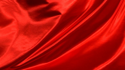 Red silk fabric blowing in the wind - Powered by Adobe