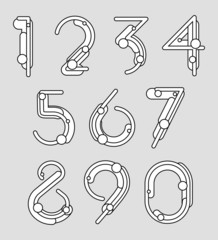 Obraz premium Geometric digits