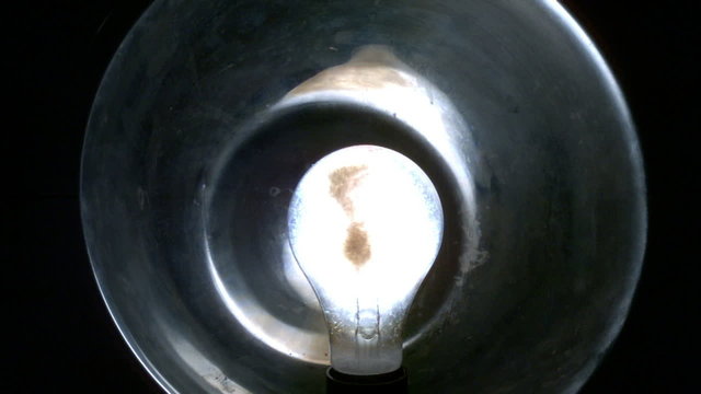 Vintage flash bulb in super slow motion